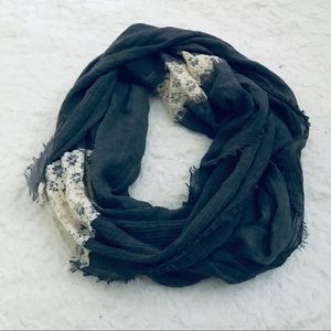 Gray infinity lace scarf super cute